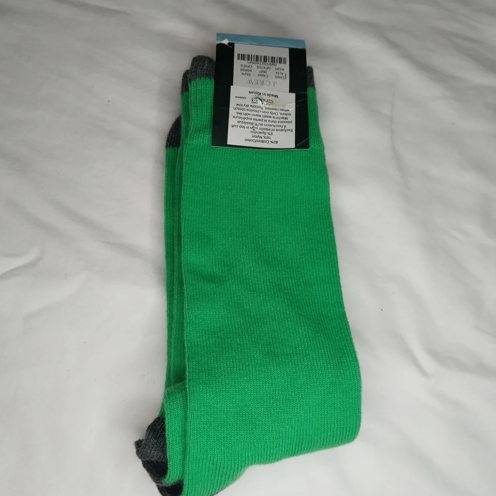 J. Crew Men's Green and Gray Socks